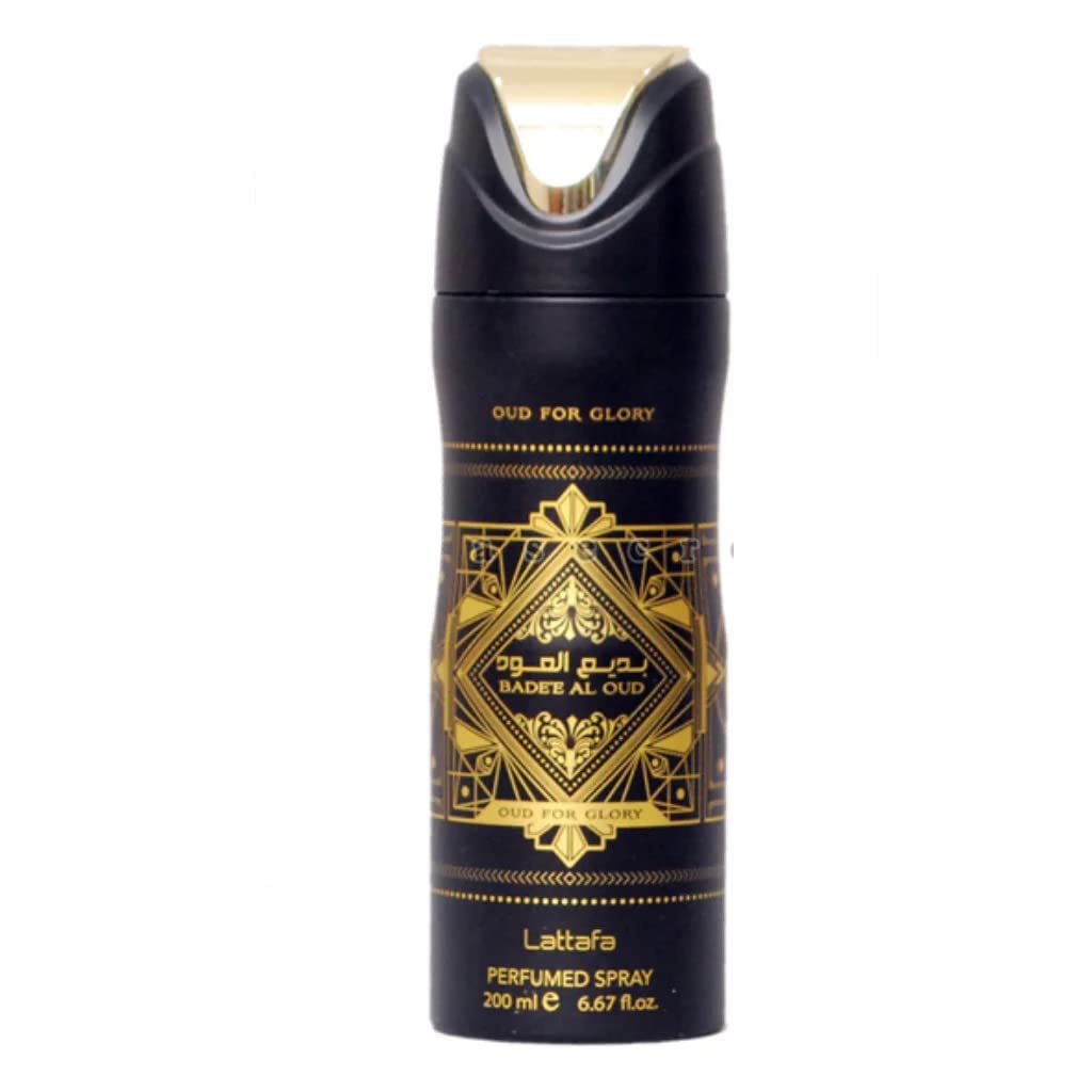 Lattafa Oud For Glory Badee Al Oud Perfumed Deodorant Spray (Unisex) 6.67 Ounce