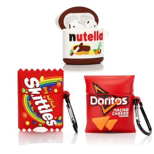 (3Pack) Case for Airpods 1 and Airpods 2 Suublg Silicone Airpods Case Protective Cover with Cute Funny Skin Design with Keychain